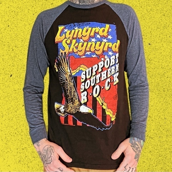 Live Nation Other - Lynyrd Skynyrd baseball 3/4 sleeve Southern Rock band shirt men’s L